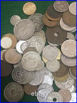 World Coin Collection Of 333 Coins In Different Metals Mostly Unsearched