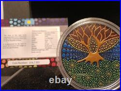 World Coins Palau Republic Tree Of Life Silver Dot Art 2020 $20 Mintage 333
