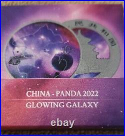 World Coins Silver Glowing Galaxy Panda