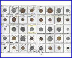 World Collection Lot of 160 Coins in 8 Album Pages Incl. Silver. PP1