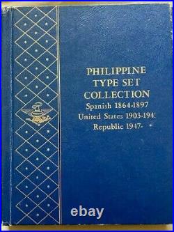 World Philippine Coin Lot Type Set Album Dansco Whitman Asia Continental Silver