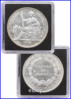 World Trade Dollar Set of 5 Coins c. 18th-19th In Wood Presentation Box SKU47864