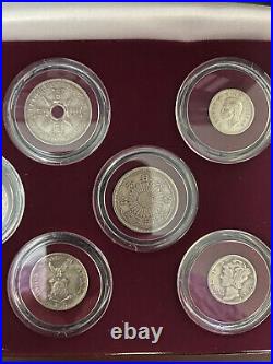 World War II A Set of Eight SILVER Coins Capsules & COA & History Included