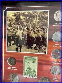 World War ll coins/stamps/medal & picturs + 25 coins