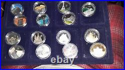 World of wonders monument silver 22 coins(only 1 cu-ni, some lightly toned)+bonus